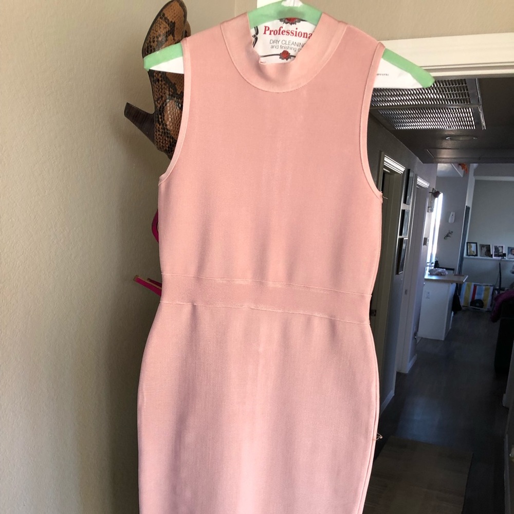 Pink bodycon bandage Dress
